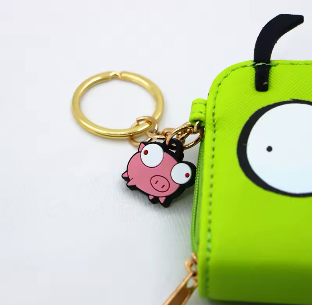 Invader Zim Gir 3D Wallet Keychain Ring Piggy