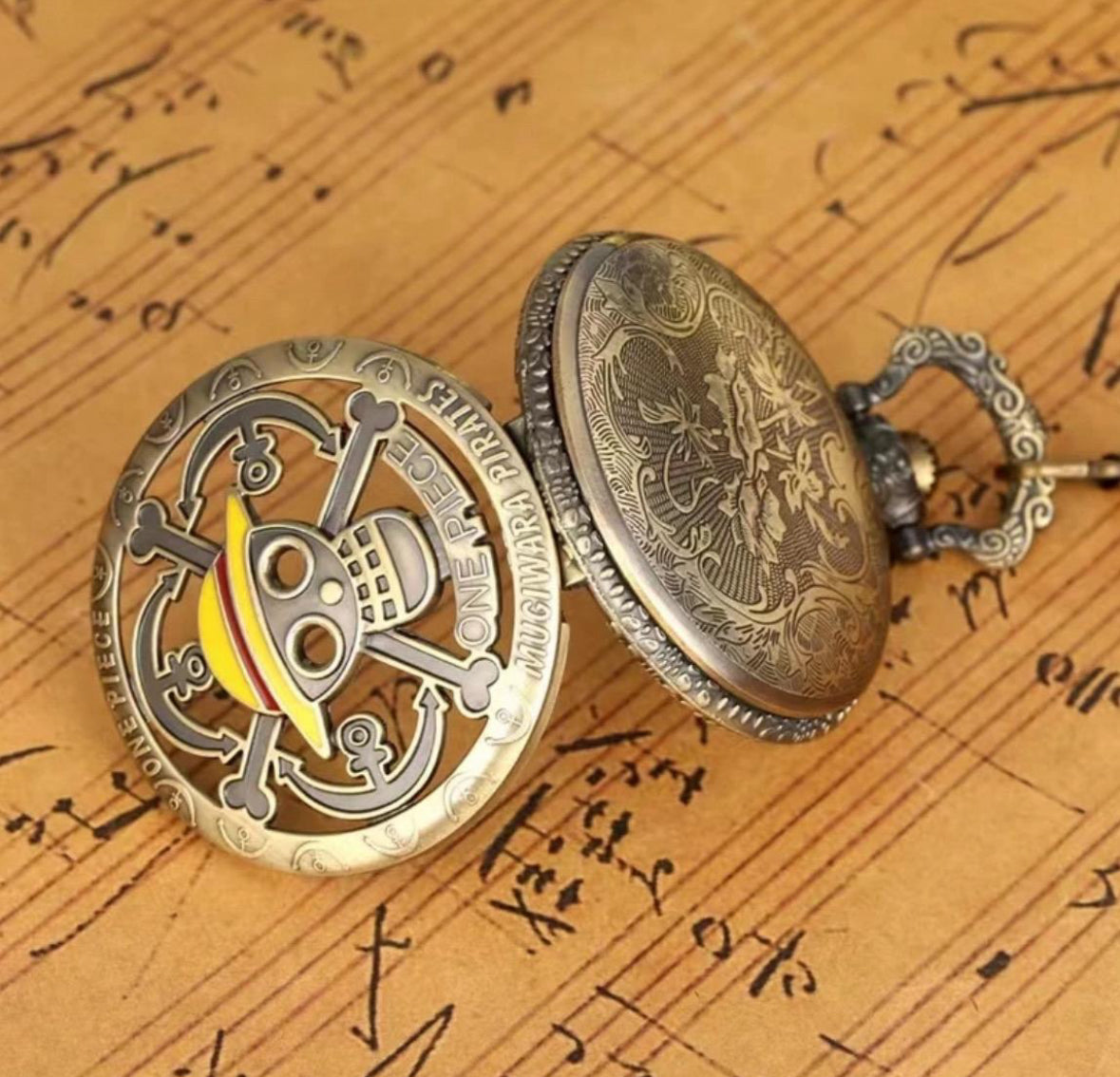 One Piece Straw Hat Pirates Pocket Watch