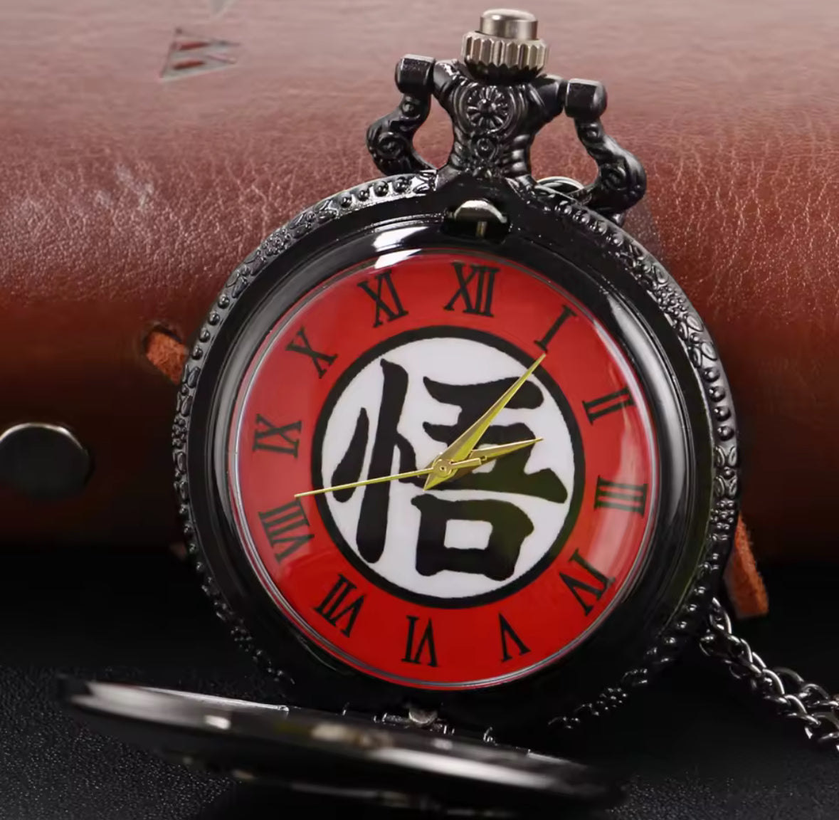 Dragon Ball Z Pocket Watch - Goku Gi Kanji Symbol Logo