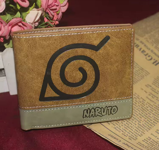 Naruto Shippuden Konoha Hidden Leaf Symbol Brown Wallet