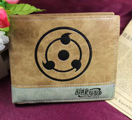 Naruto Shippuden Uchiha Clan Sharingan Eye Brown Wallet