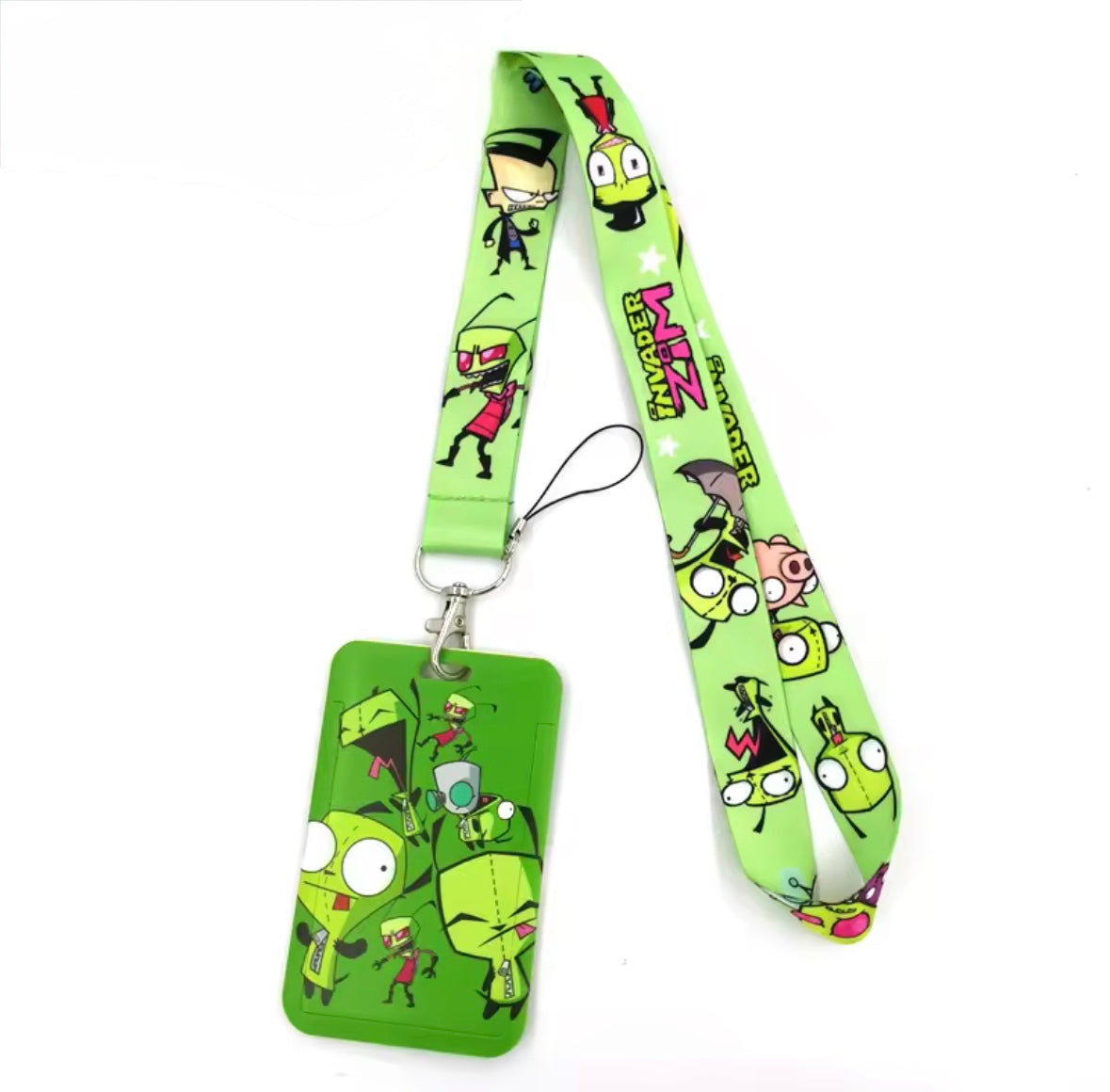 Invader Zim Characters Lanyard Card Pass ID Holder