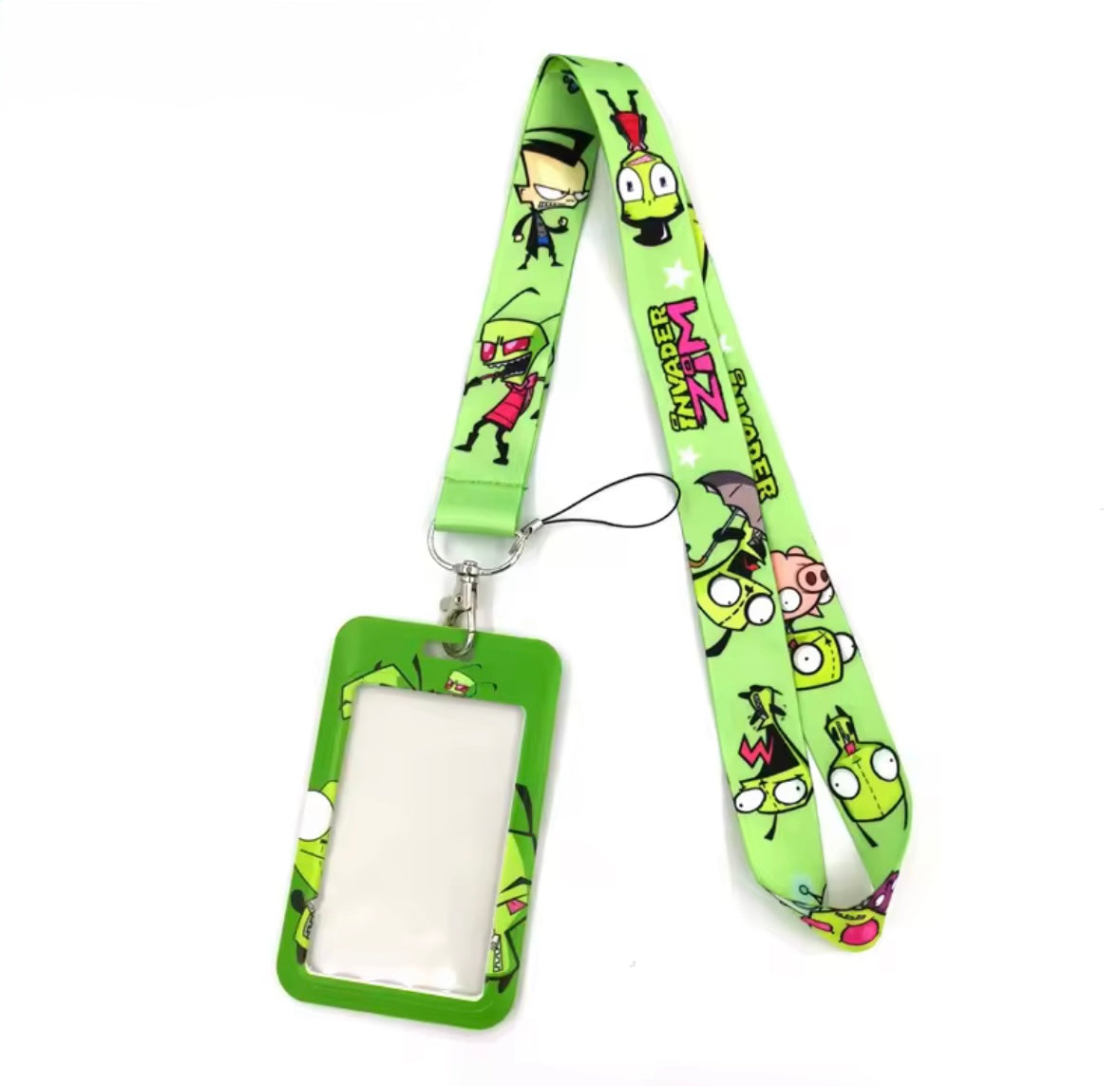 Invader Zim Characters Lanyard Card Pass ID Holder
