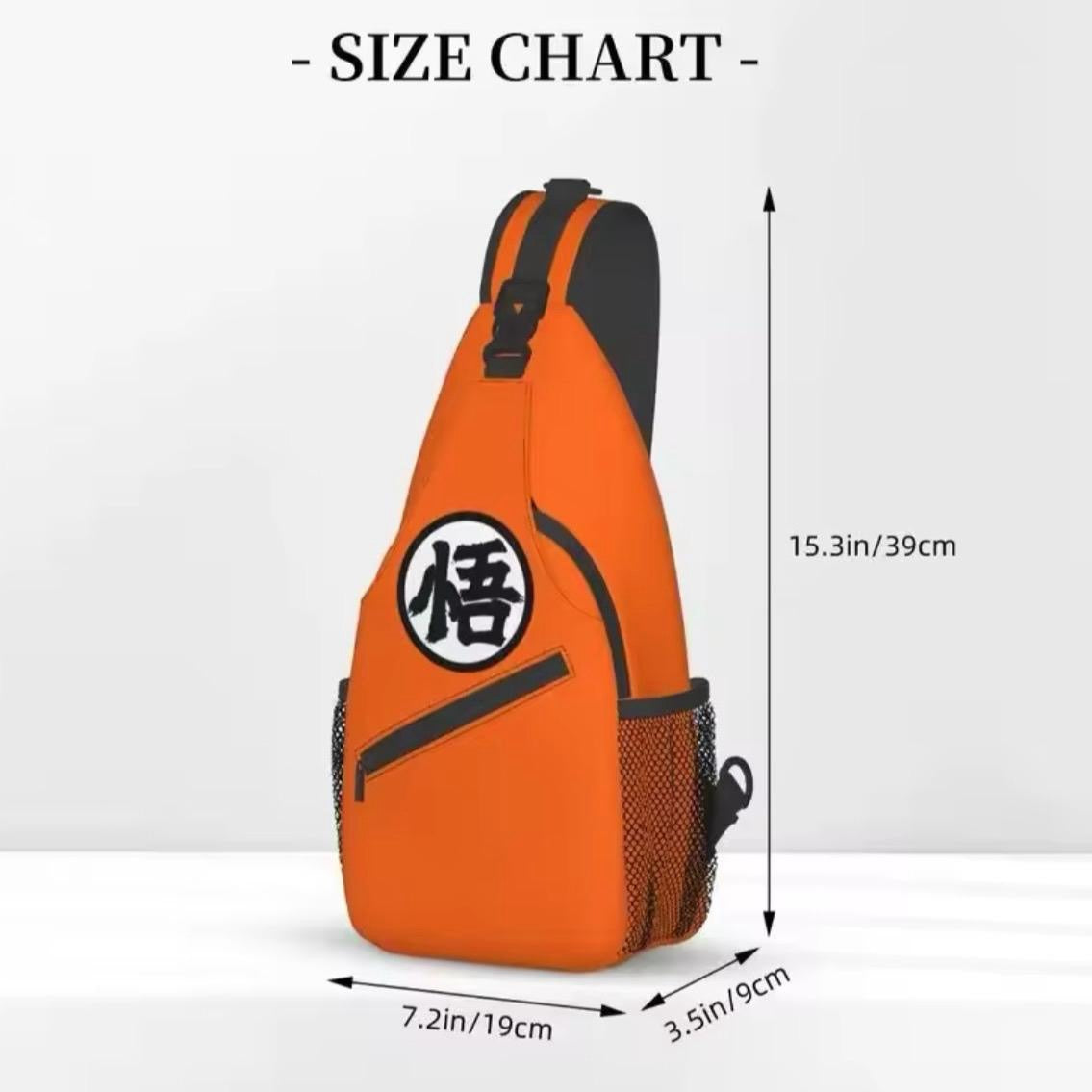 Dragon Ball Z Goku Gi Kanji Symbol Chest Bag Backpack