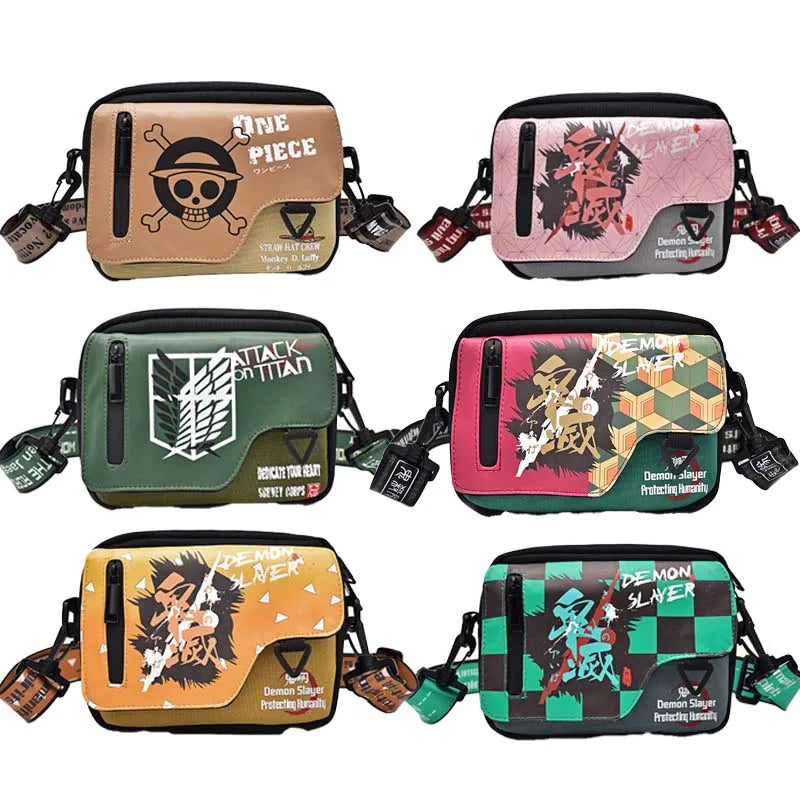 Premium Anime Style Design Small Compact Messenger Leather Bag