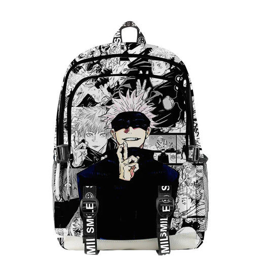 Satoru Gojo Manga Style Print School Backpack Bag