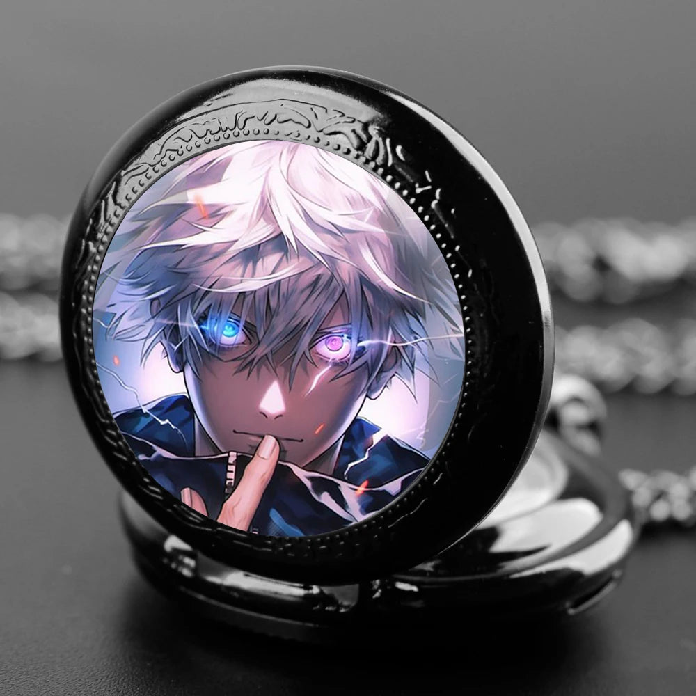 Black Satoru Gojo Pocket Watch