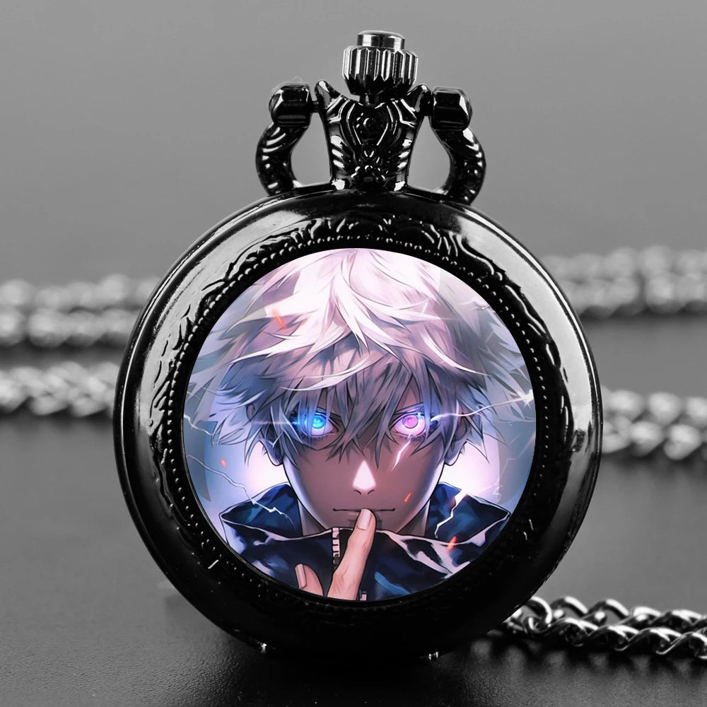 Black Satoru Gojo Pocket Watch