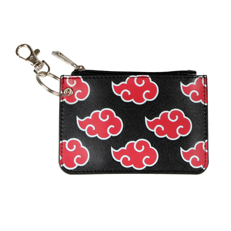 Akatsuki Red Cloud Pattern Design Keychain Wallet