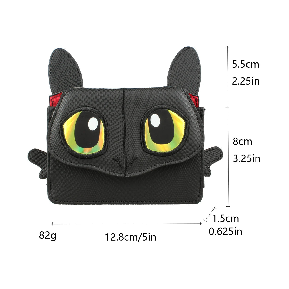 HTTYD Night Fury Toothless Dragon Wallet - 3D Shaped Character