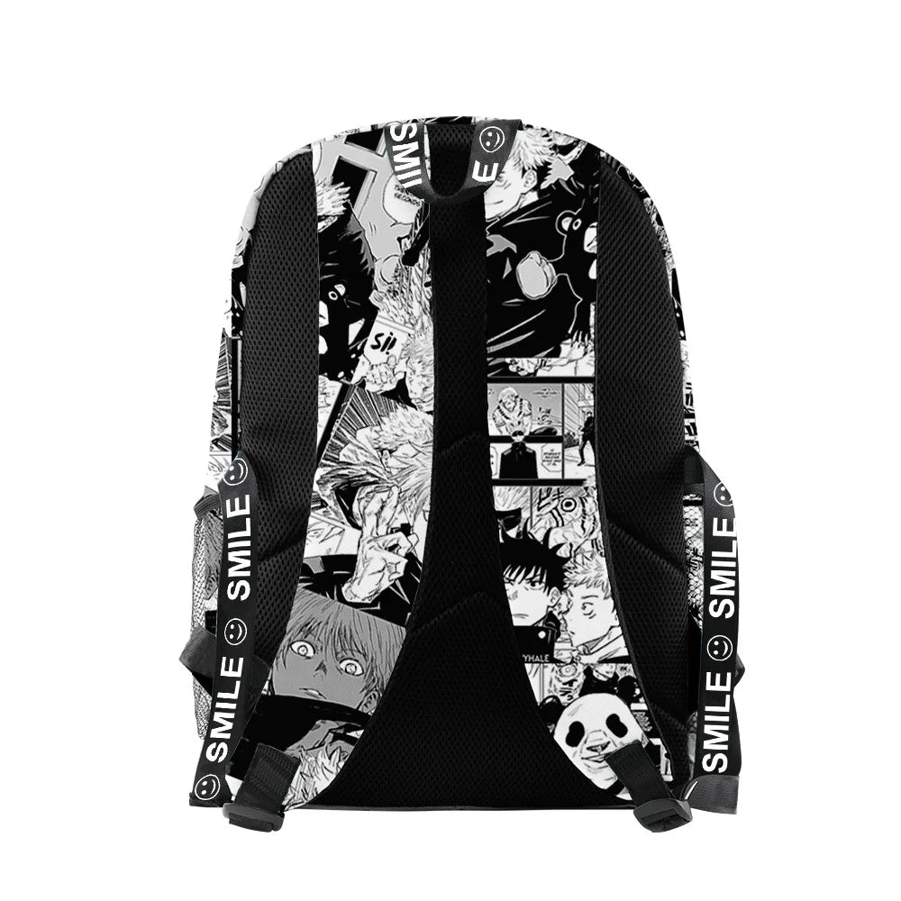 Satoru Gojo Manga Style Print School Backpack Bag