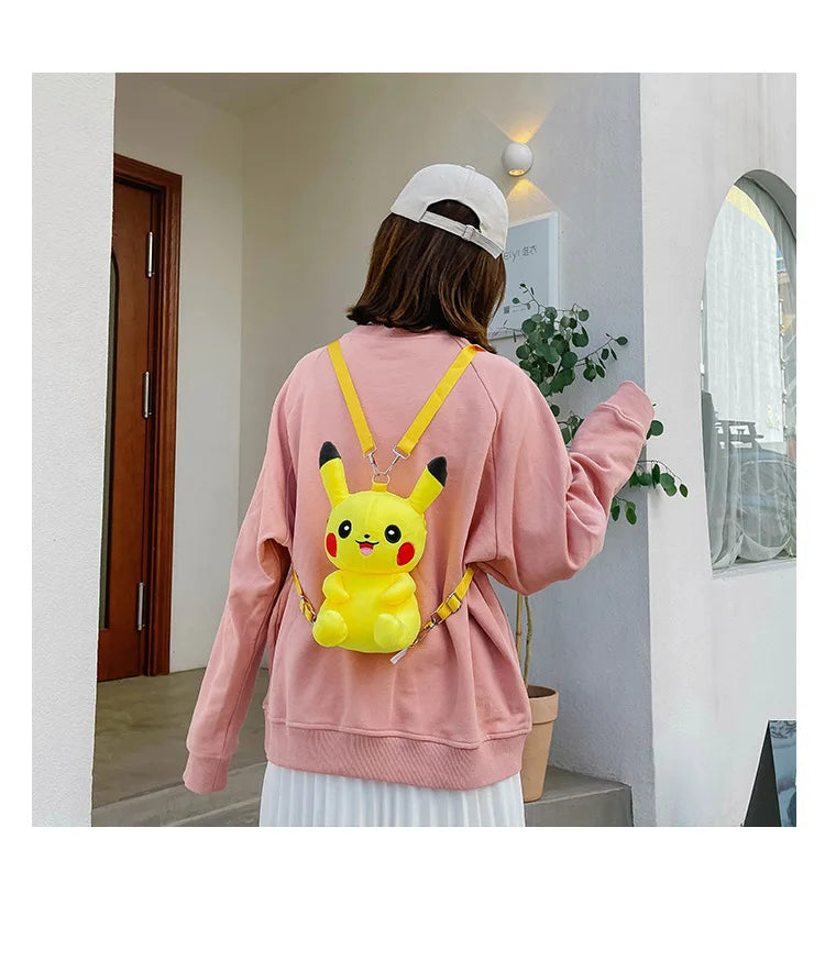 30cm Cute Plush Pikachu Small Bag Backpack