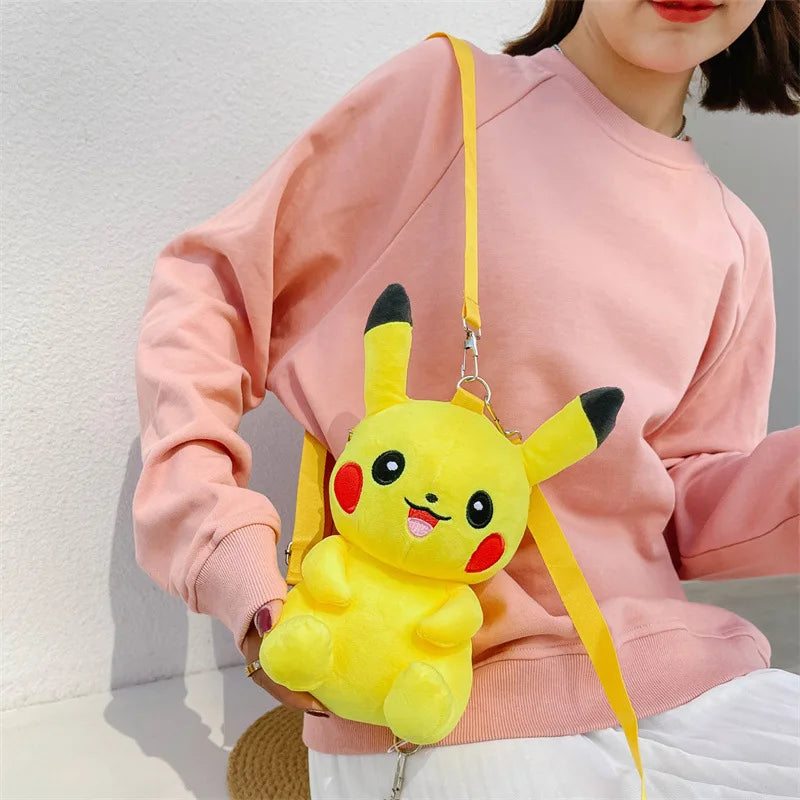 30cm Cute Plush Pikachu Small Bag Backpack