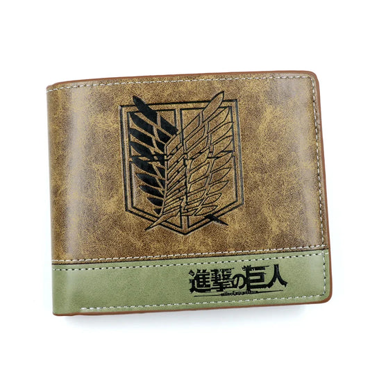 Scout Regiment Survey Corps Wings of Freedom Brown Leather Wallet