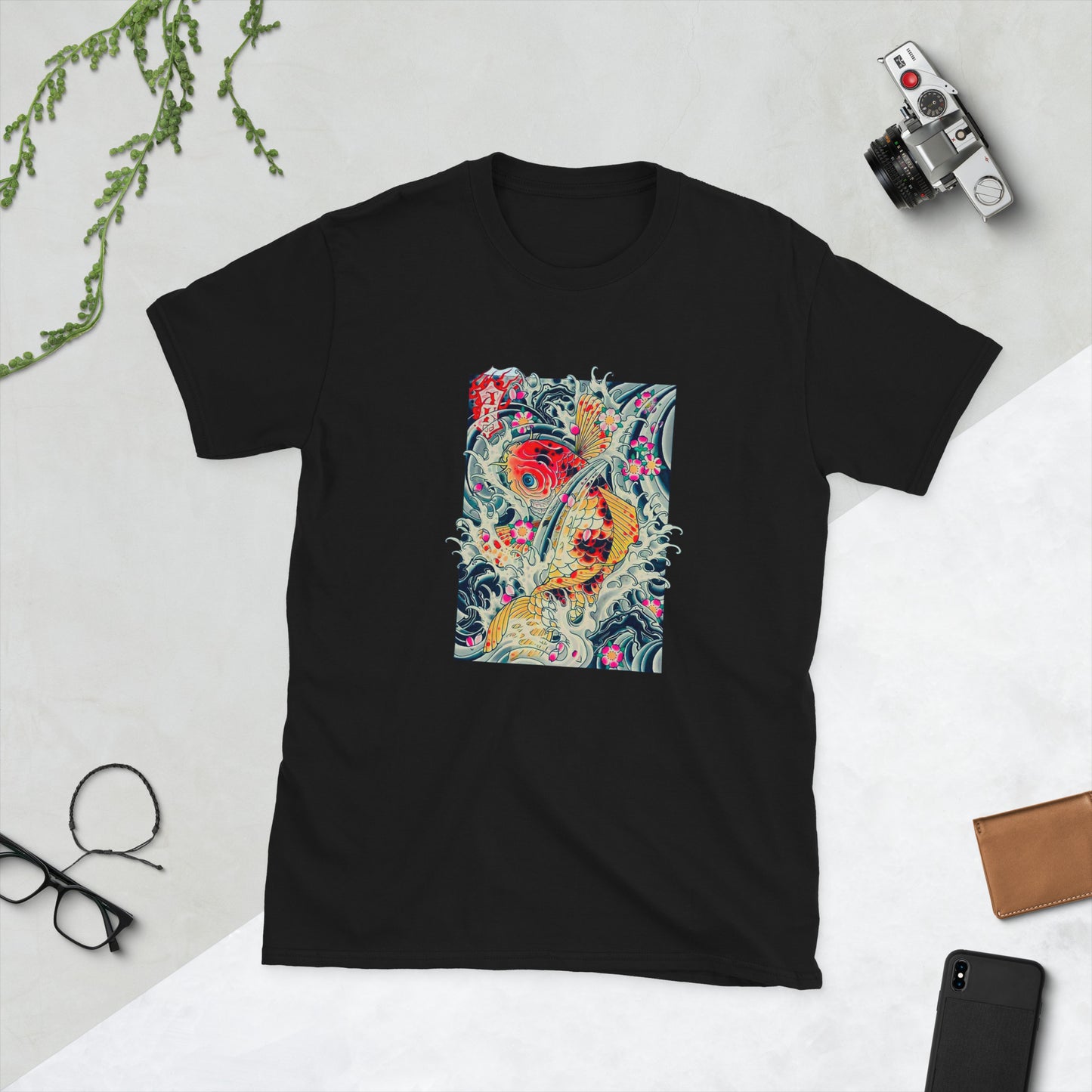 Japanese Koi Fish Tattoo Graphic Short-Sleeve Unisex T-Shirt