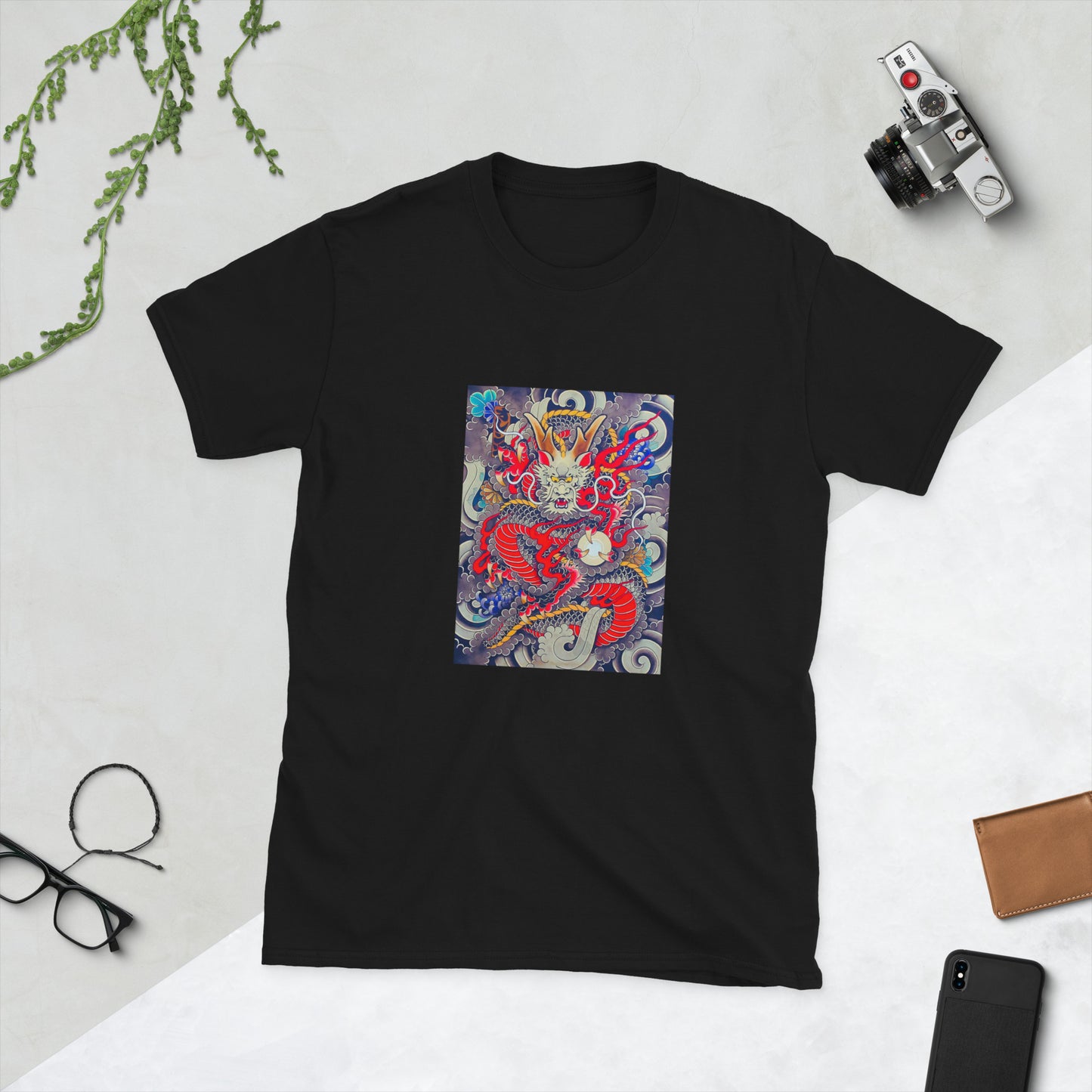 Japanese Dragon Tattoo Graphic Short-Sleeve Unisex T-Shirt