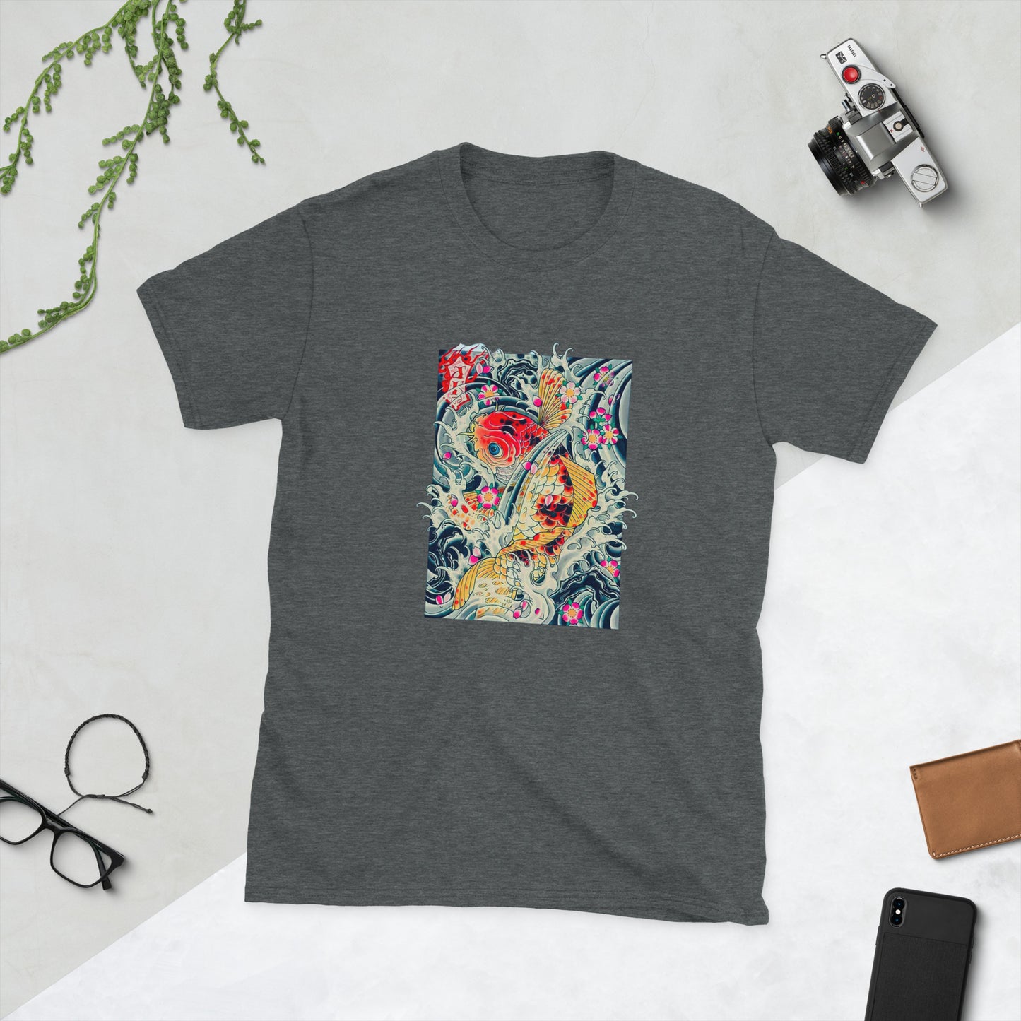 Japanese Koi Fish Tattoo Graphic Short-Sleeve Unisex T-Shirt